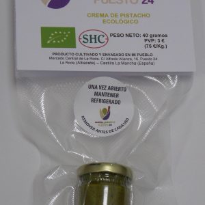 204 CREMA DE PISTACHO ECOLÓGICO 40 gramos