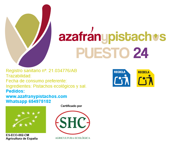 002 PISTACHO CON CÁSCARA ECOLÓGICO TOSTADO CON SAL 250 GRAMOS - Imagen 4