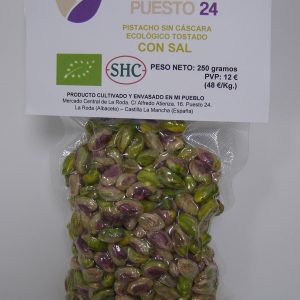 101 pistacho sin cáscara ecológico tostado con sal 250 gramos