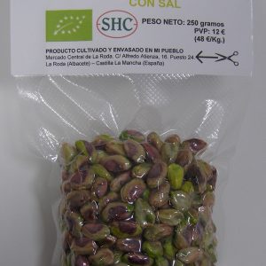 102 PISTACHO SIN CÁSCARA ECOLÓGICO TOSTADO CON SAL 250 GRAMOS
